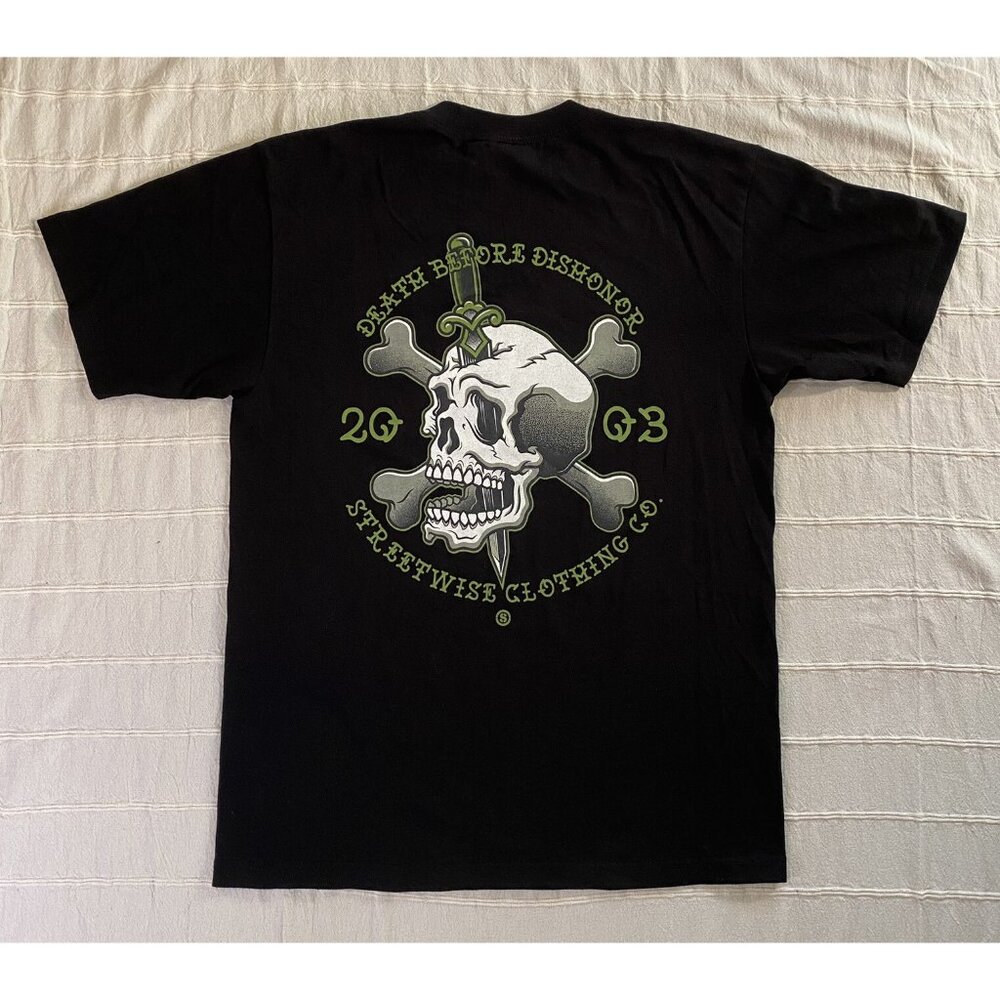 Vintage Streetwise T Shirt Men's Large Death Before Dishonor Made in USA Tee